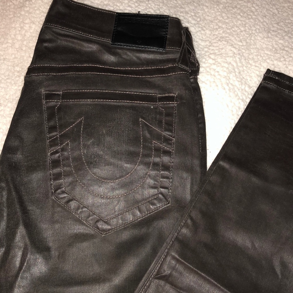 True Religion coated mens jeans